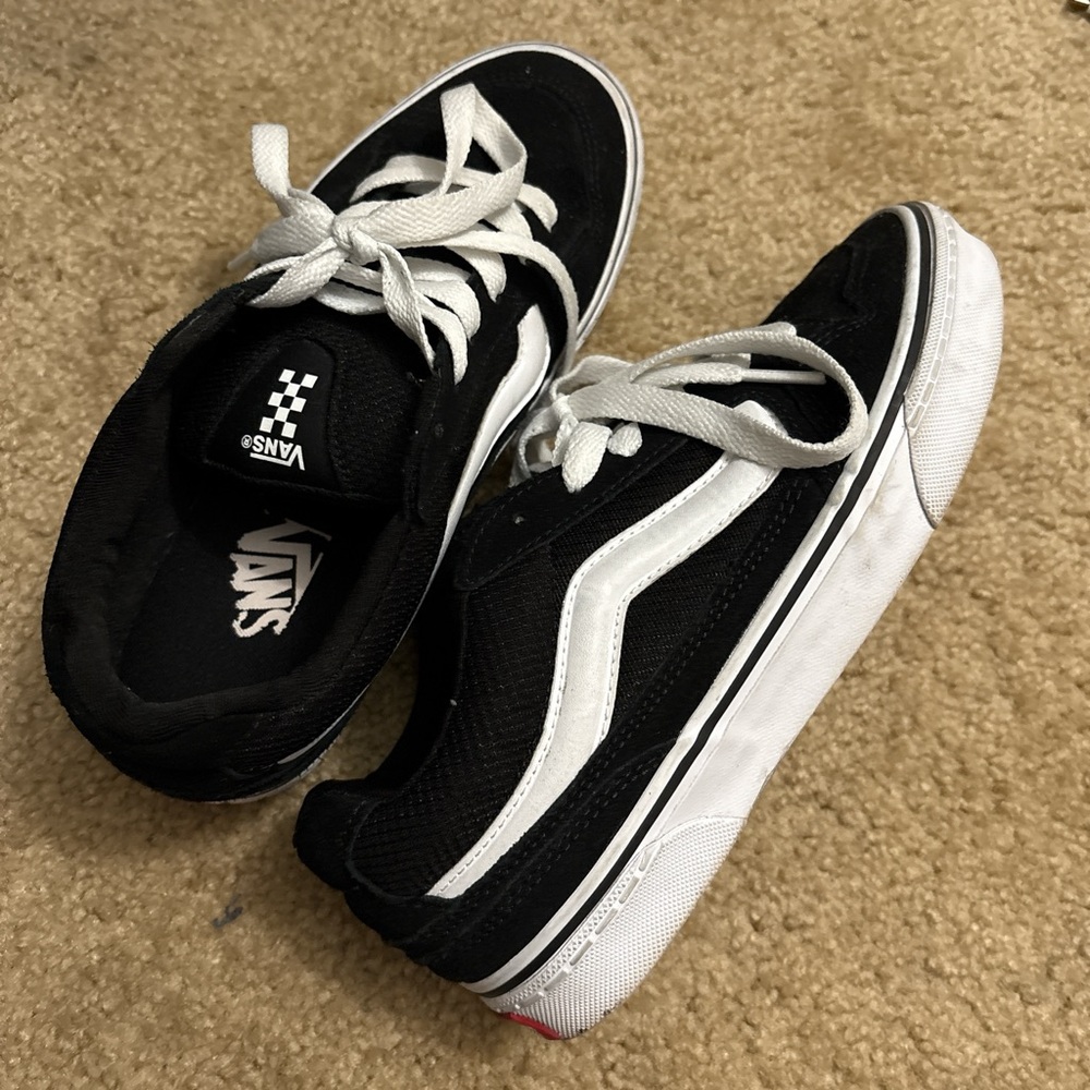 Vans Kids Classic Black and White Sneakers